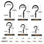 Set 75 ganci da soffitto da avvitare in ferro