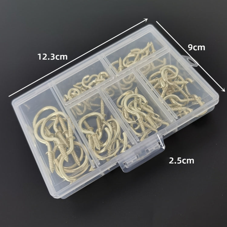 Set 75 ganci da soffitto da avvitare in ferro