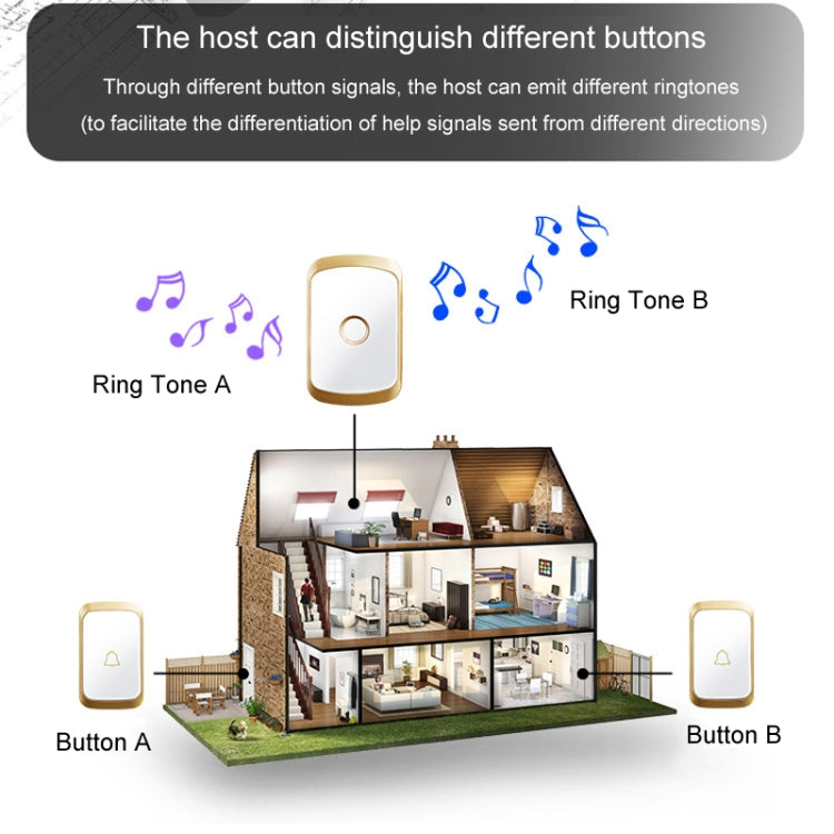 Cercapersone wireless impermeabile per anziani 2-3 utenti