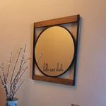 Set 2 adesivi in vinile impermeabili decorativi specchio