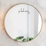 Set 2 adesivi in vinile impermeabili decorativi specchio
