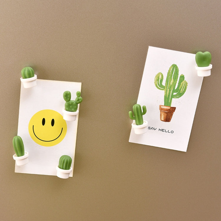 Set 6 adesivi magnetici cactus per frigorifero verde
