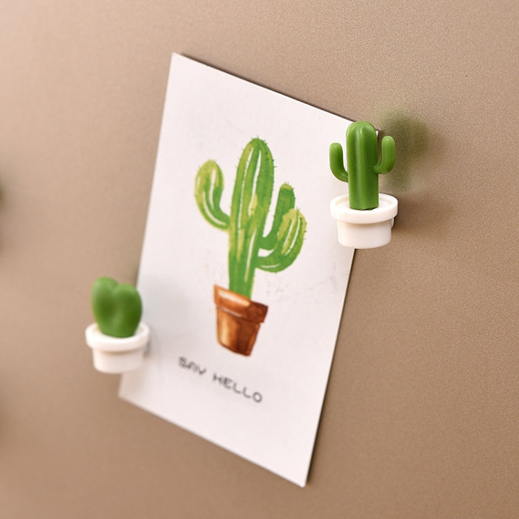 Set 6 adesivi magnetici cactus per frigorifero verde