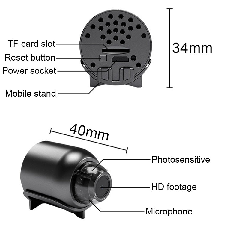 Telecamera di sorveglianza mini 1080P WiFi HD