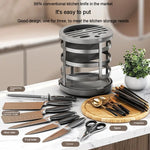 Organizzatore coltelli e bacchette cucina con drenaggio