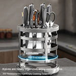 Organizzatore coltelli e bacchette cucina con drenaggio