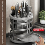 Organizzatore coltelli e bacchette cucina con drenaggio