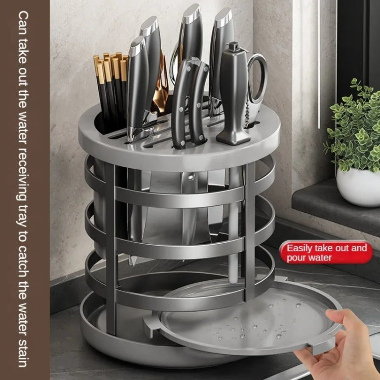 Organizzatore coltelli e bacchette cucina con drenaggio
