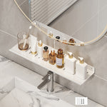 Scaffale per rubinetto bagno in acciaio 30-50 cm