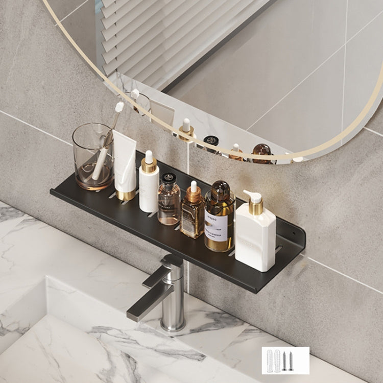 Scaffale per rubinetto bagno in acciaio 30-50 cm
