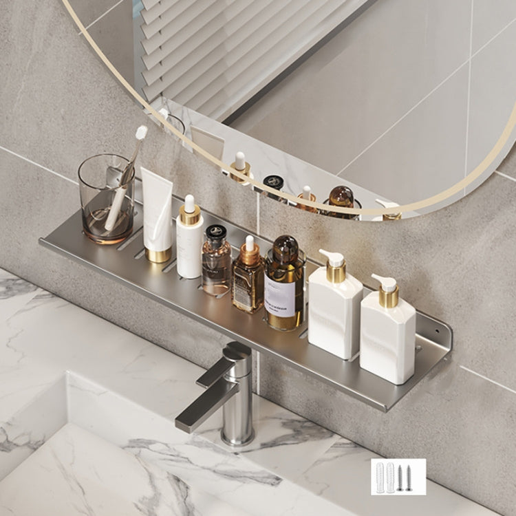 Scaffale per rubinetto bagno in acciaio 30-50 cm