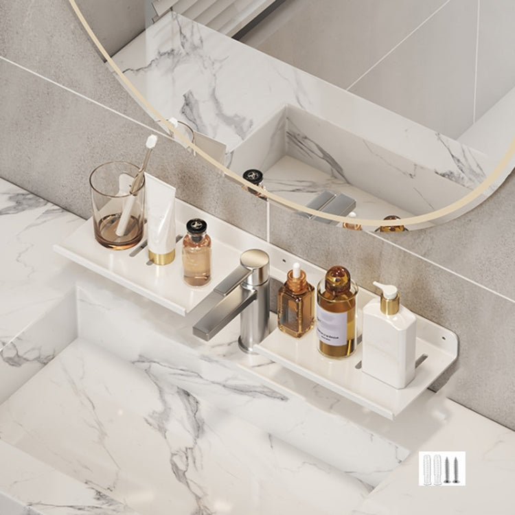 Scaffale per rubinetto bagno in acciaio 30-50 cm
