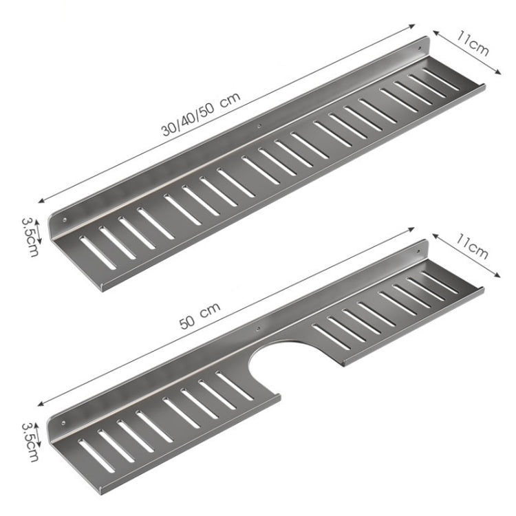 Scaffale per rubinetto bagno in acciaio 30-50 cm