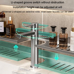Scaffale per rubinetto bagno in acciaio 30-50 cm