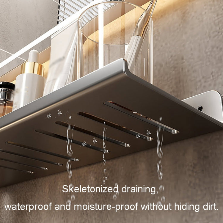 Scaffale per rubinetto bagno in acciaio 30-50 cm