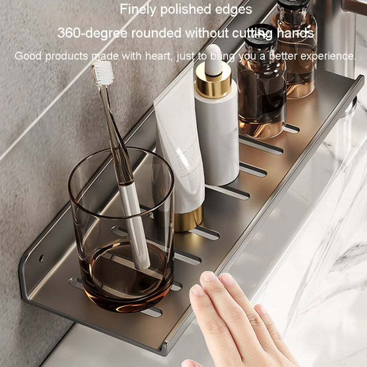 Scaffale per rubinetto bagno in acciaio 30-50 cm