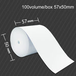 Carta termica 57x50 mm per ricevute da cucina