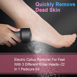 Kit pedicure elettrico impermeabile rimozione calli