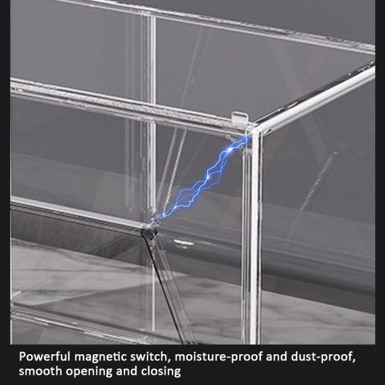 Espositore trasparente magnetico portaoggetti impilabile