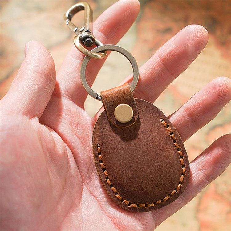 Custodia in pelle per AirTag con portachiavi