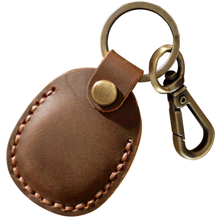 Custodia in pelle per AirTag con portachiavi