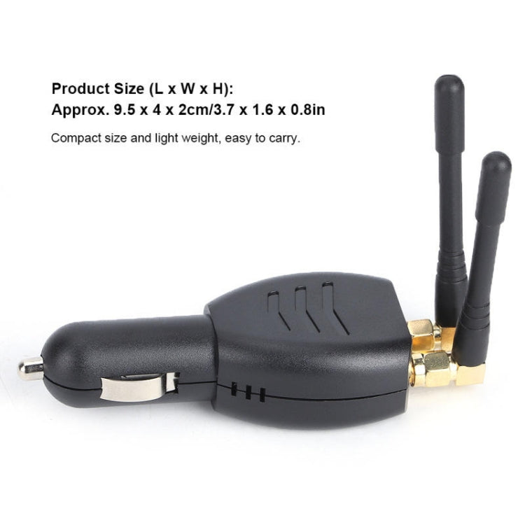 Emittente disturbo GPS per auto doppia testa 12-24V 1m