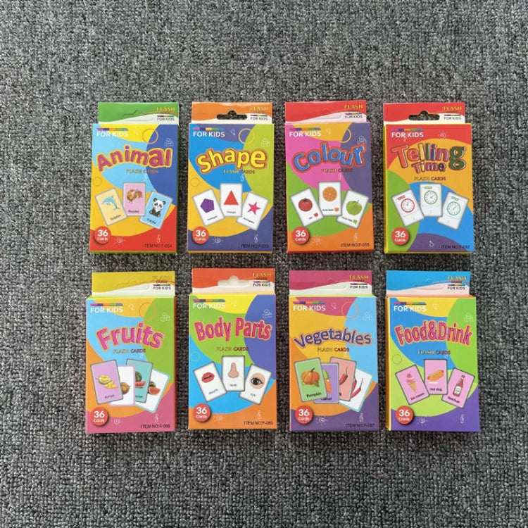 Carte didattiche inglese 36 pezzi per bambini