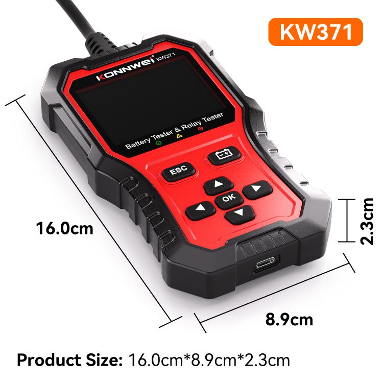 KONNWEI Tester per relè auto 2 in 1 e tester per batterie, KW371