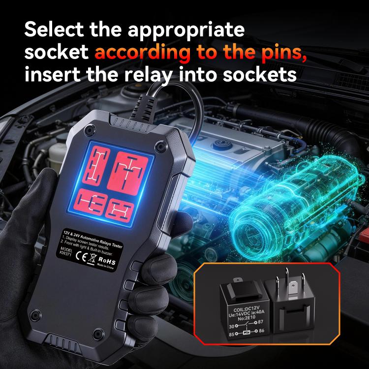 KONNWEI Tester per relè auto 2 in 1 e tester per batterie, KW371