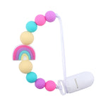 Clip ciuccio con catenella antigoccia in silicone