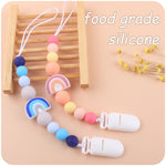 Clip ciuccio con catenella antigoccia in silicone