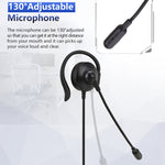 SOYTO SY227 Cuffia con gancio per l'orecchio dell'operatore monolaterale Cuffia per computer con cavo, Separation USB Wire Control