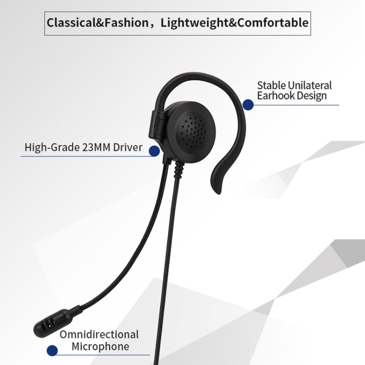 SOYTO SY227 Cuffia con gancio per l'orecchio dell'operatore monolaterale Cuffia per computer con cavo, Separation USB Wire Control