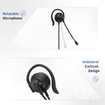 SOYTO SY227 Cuffia con gancio per l'orecchio dell'operatore monolaterale Cuffia per computer con cavo, Separation USB Wire Control