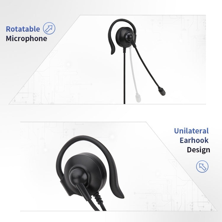 SOYTO SY227 Cuffia con gancio per l'orecchio dell'operatore monolaterale Cuffia per computer con cavo, Separation USB Wire Control