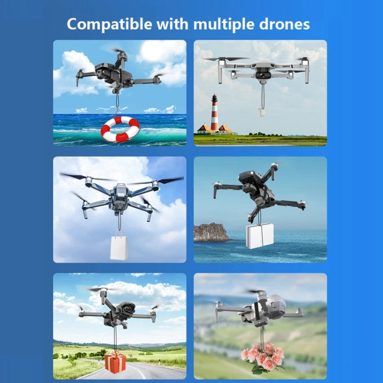 Dispositivo di caduta universale per trasporto drone con telecoma