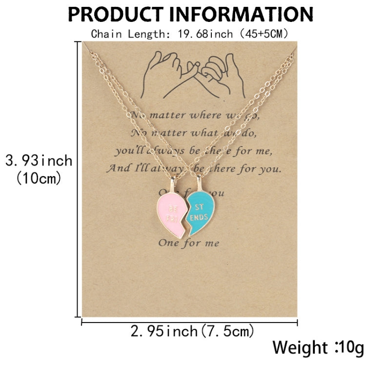 Collana con ciondolo cuore in lega di zinco 45+5 cm