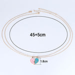 Collana con ciondolo cuore in lega di zinco 45+5 cm