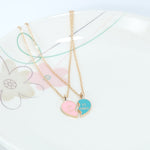 Collana con ciondolo cuore in lega di zinco 45+5 cm