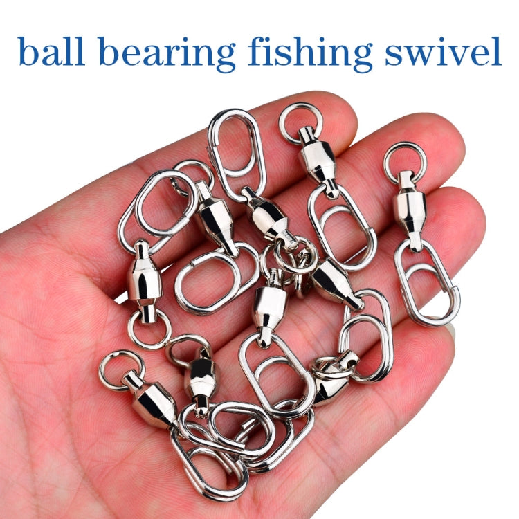 Set 5 anelli girevoli con cuscinetto per pesca 22-35mm