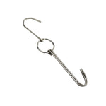 Supporto gancio doppio anello in acciaio inox 25cm