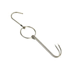 Supporto gancio doppio anello in acciaio inox 25cm
