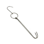 Supporto gancio doppio anello in acciaio inox 25cm