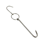 Supporto gancio doppio anello in acciaio inox 25cm