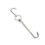Supporto gancio doppio anello in acciaio inox 25cm