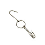 Supporto gancio doppio anello in acciaio inox 25cm
