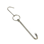 Supporto gancio doppio anello in acciaio inox 25cm