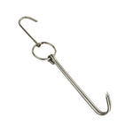 Supporto gancio doppio anello in acciaio inox 25cm