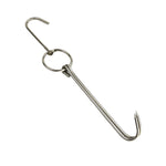 Supporto gancio doppio anello in acciaio inox 25cm