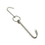 Supporto gancio doppio anello in acciaio inox 25cm